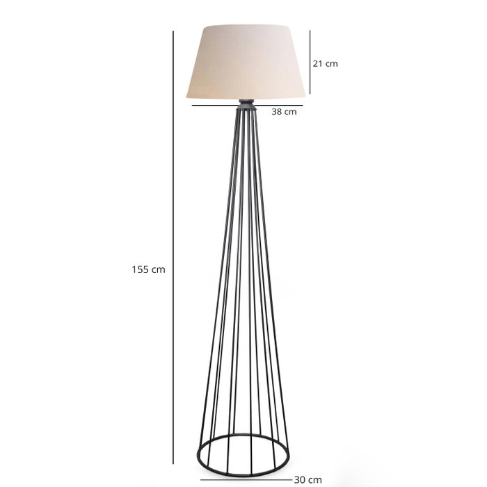 Opviq Lámpara de Pie AYD-3044 Crema Opviq Lámpara de Pie AYD-3044 Crema